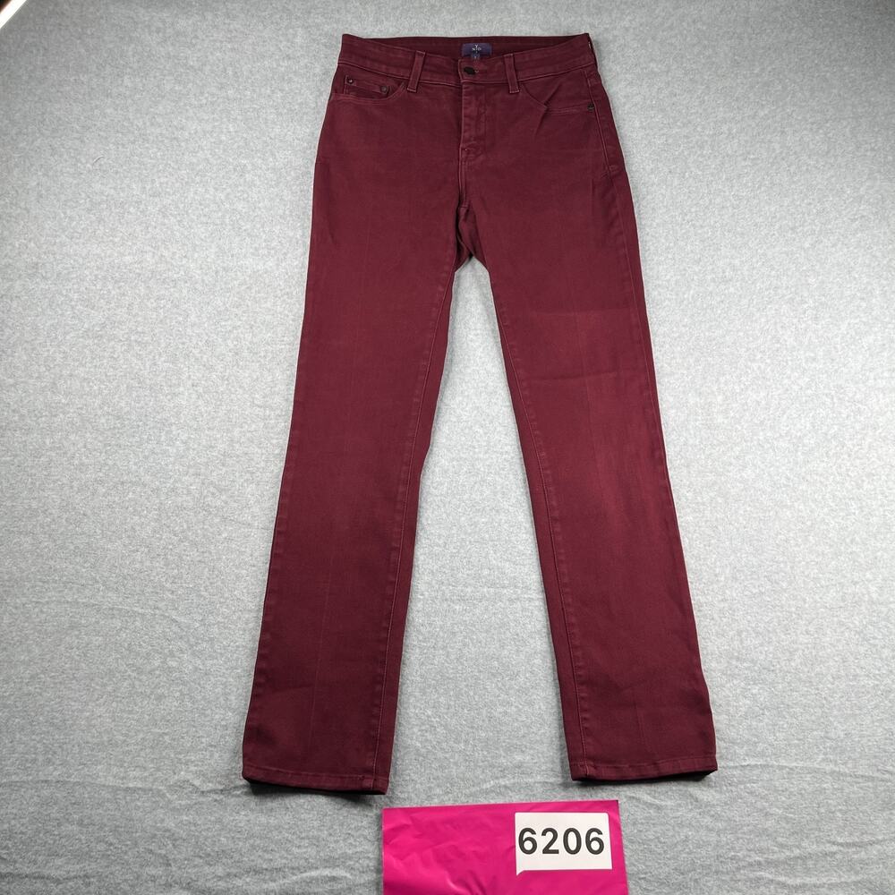 NYDJ Jeans Womens Size 2 Lift Tuck Leggings Burgundy Stretch